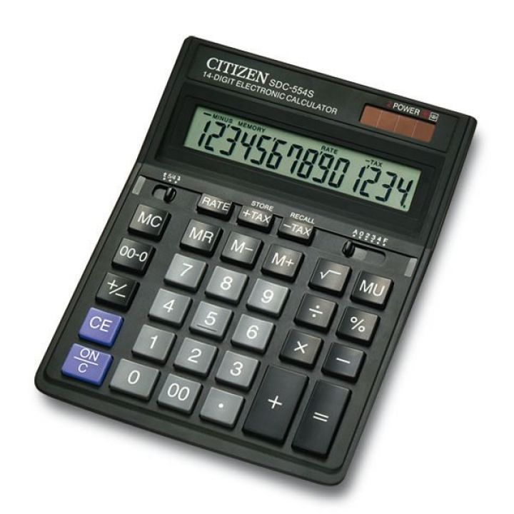 Калькулятор електронний Citizen 14-розрядний 150 х 200 х 25 мм (SDC-554S)