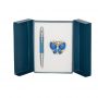 Набір подарунковий LANGRES Papillon ручка кулькова і гачок для сумки синій (LS.122010-02)