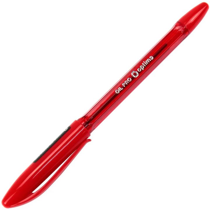 Ручка масляна Optima OIL PRO червоний 0.5 мм (O15616-03)
