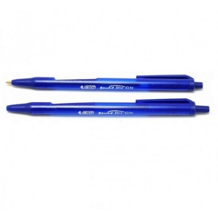 Ручка кулькова BIC Round Stic Clic автоматична синій 0.4 мм (926376)