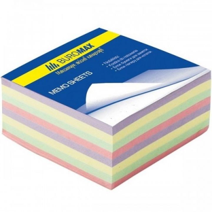 Блок бумаги для заметок Декор 80 х 80 склеенный Buromax (BM.2272)