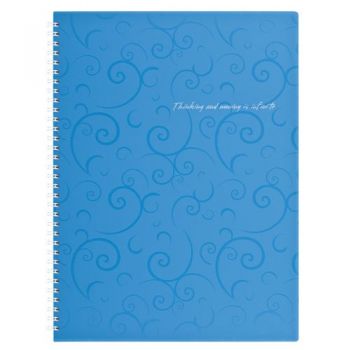 Тетрадь на пружине А4 Barocco клетка пластиковая обложка