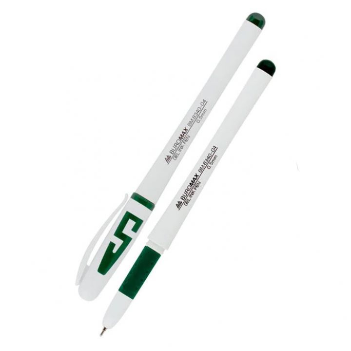 Набір гелевих ручок Buromax зелений 12 шт (BM.8340-04n)