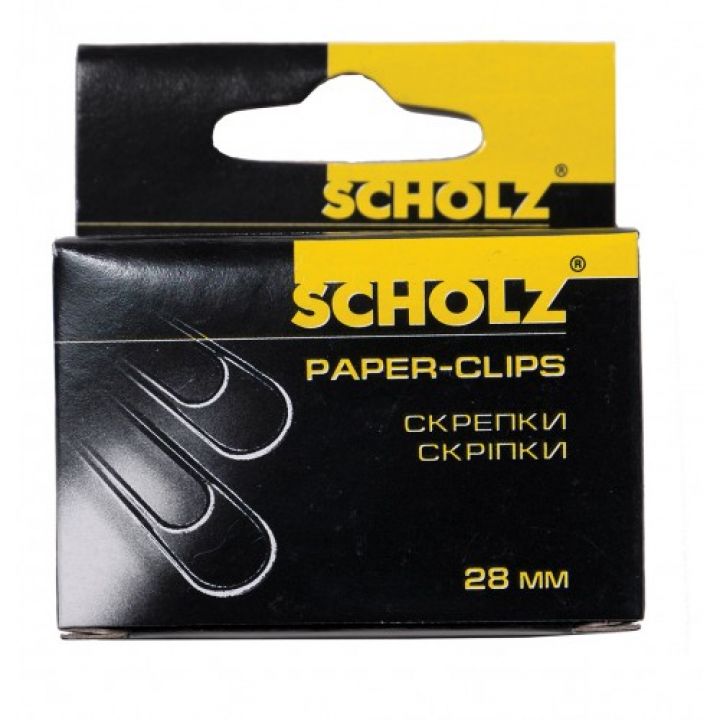 Скріпки Scholz закруглені із загином 28 мм 100 шт (4702)