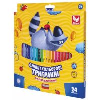 Карандаши цветные трехгранные с точилкой