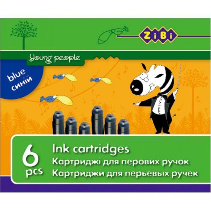 Набір капсул з чорнилом ZiBi Kids line синій 6 шт (ZB.2272-01)