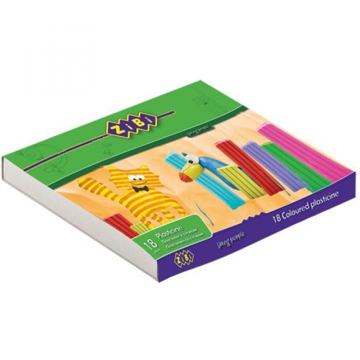 Пластилин ZiBi 18 цветов (ZB.6206)
